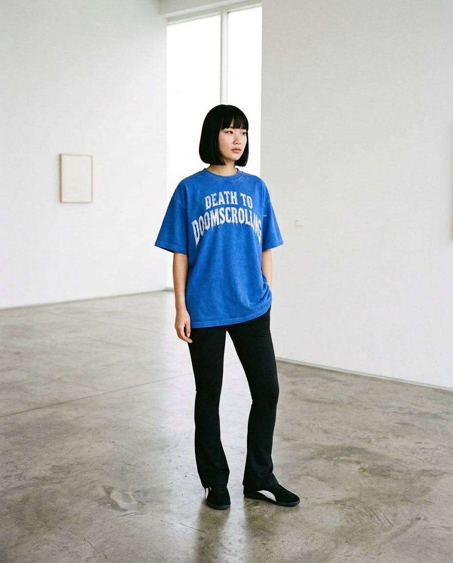 Death To Doomscrolling Tee, campaign photo 3
